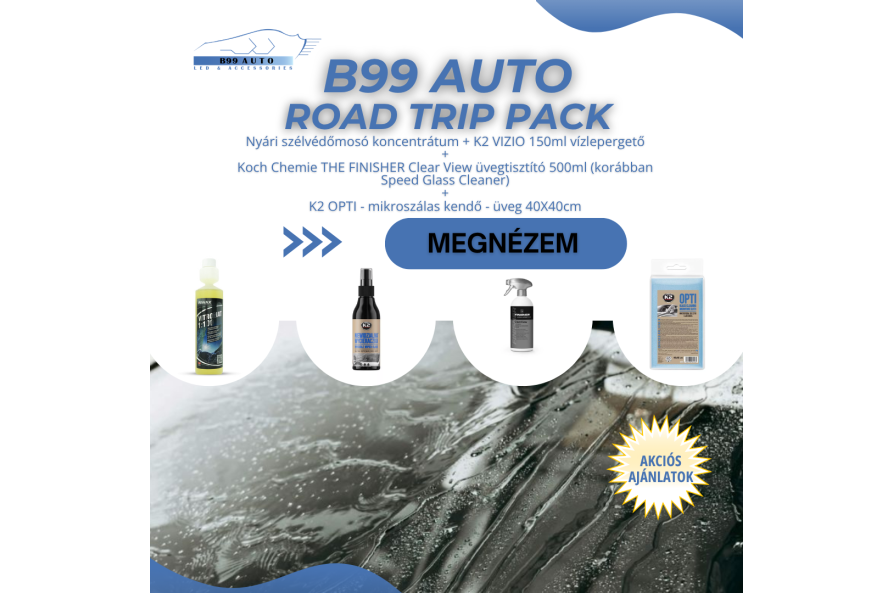 Szélvédőtisztító/ápoló Road Trip Pack